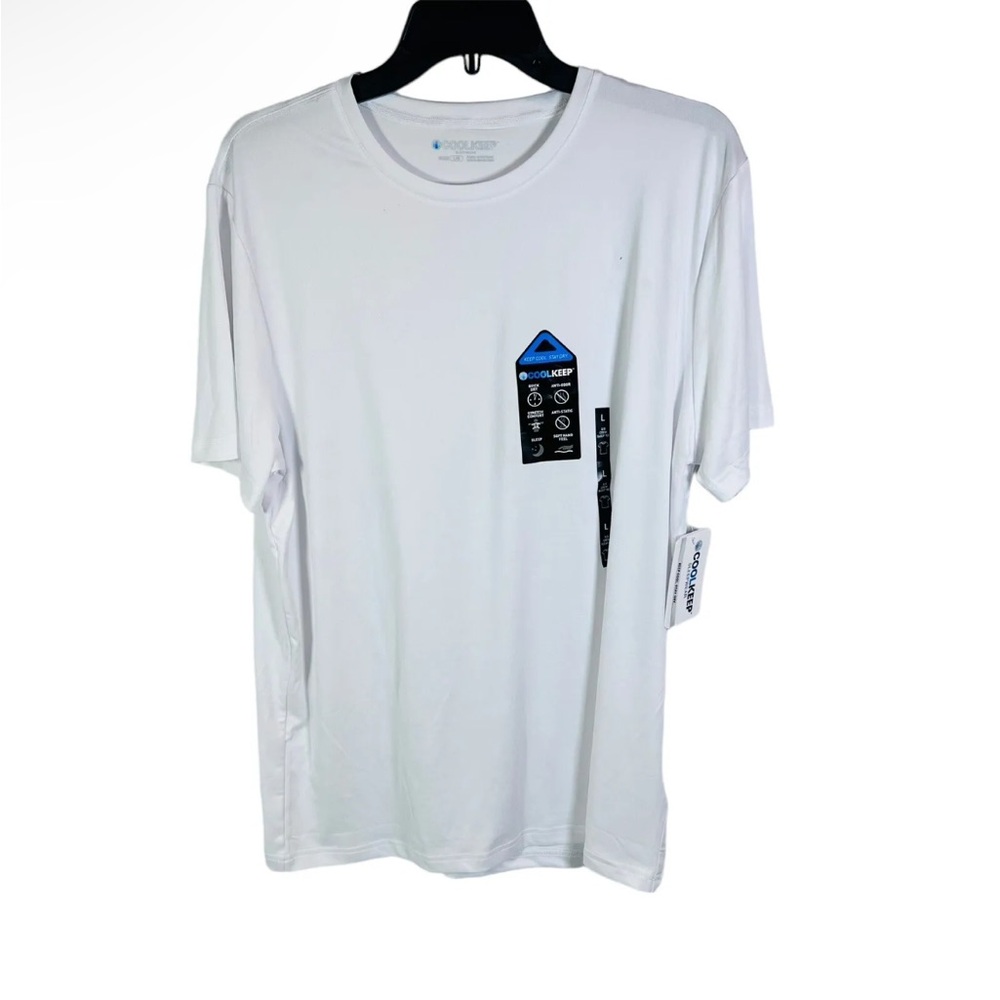Coolkeep Men’s Tee  Shirt Stay Cool And Keep Dry All Day Color White